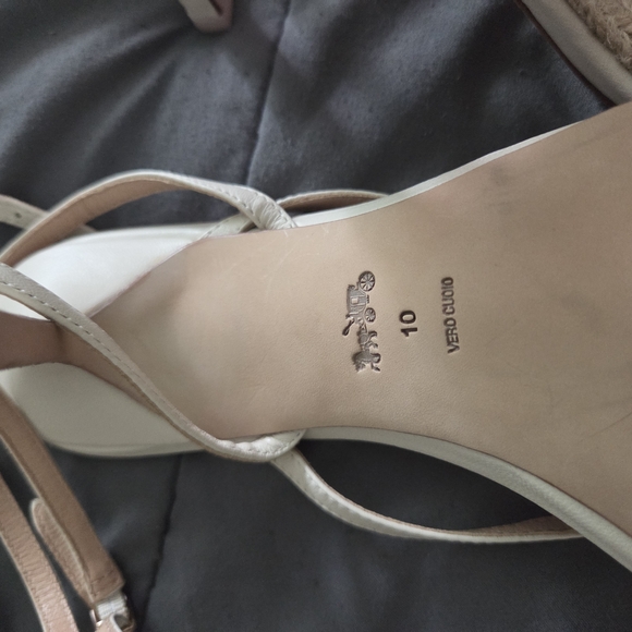 Coach Cream Espadrille Platform Shoes - Picture 3 of 3